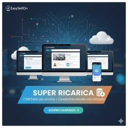 EasySellOn - Ricarica Una Tantum 7000 token, 30 giorni
